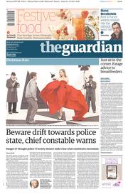 The Guardian (UK) Newspaper Front Page for 6 December 2014