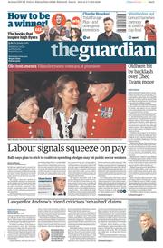 The Guardian (UK) Newspaper Front Page for 6 January 2015