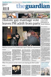The Guardian (UK) Newspaper Front Page for 6 February 2013