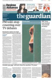 The Guardian Newspaper Front Page (UK) for 6 March 2015