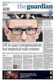 The Guardian Newspaper Front Page (UK) for 6 May 2013