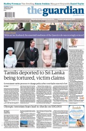 The Guardian (UK) Newspaper Front Page for 6 June 2012