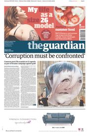 The Guardian (UK) Newspaper Front Page for 6 June 2015