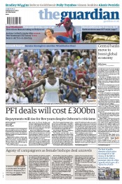 The Guardian Newspaper Front Page (UK) for 6 July 2012