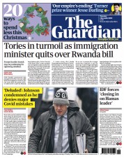 The Guardian front page for 7 December 2023