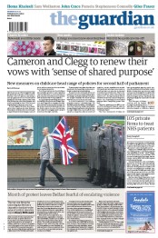 The Guardian (UK) Newspaper Front Page for 7 January 2013