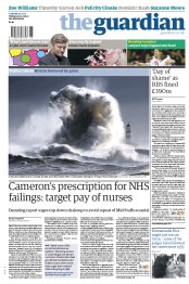 The Guardian Newspaper Front Page (UK) for 7 February 2013
