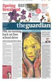 The Guardian Newspaper Front Page (UK) for 7 March 2015