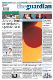 The Guardian (UK) Newspaper Front Page for 7 June 2012