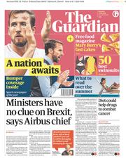 The Guardian (UK) Newspaper Front Page for 7 July 2018