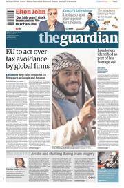 The Guardian (UK) Newspaper Front Page for 8 February 2016