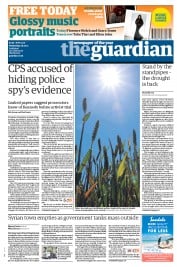 The Guardian (UK) Newspaper Front Page for 8 June 2011