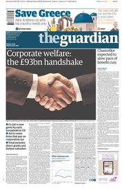 The Guardian Newspaper Front Page (UK) for 8 July 2015