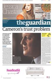 The Guardian (UK) Newspaper Front Page for 9 April 2016