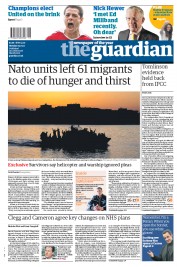 The Guardian (UK) Newspaper Front Page for 9 May 2011