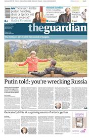 The Guardian (UK) Newspaper Front Page for 9 June 2015
