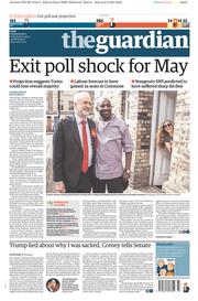The Guardian (UK) Newspaper Front Page for 9 June 2017