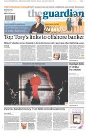 The Guardian (UK) Newspaper Front Page for 9 July 2014