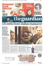 The Guardian (UK) Newspaper Front Page for 9 July 2016