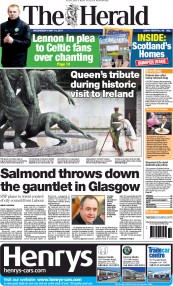  () Newspaper Front Page for 18 May 2011