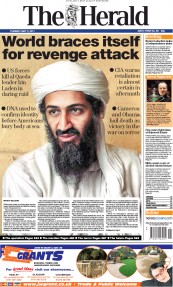  () Newspaper Front Page for 3 May 2011