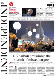 The Independent Newspaper Front Page (UK) for 10 November 2014