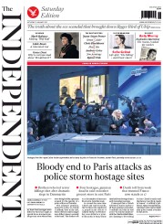 The Independent (UK) Newspaper Front Page for 10 January 2015