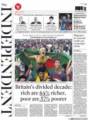 The Independent (UK) Newspaper Front Page for 10 March 2015