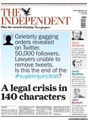 The Independent (UK) Newspaper Front Page for 10 May 2011