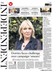 The Independent (UK) Newspaper Front Page for 10 June 2015