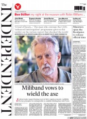 The Independent (UK) Newspaper Front Page for 11 December 2014