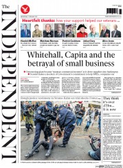 The Independent (UK) Newspaper Front Page for 11 February 2015