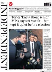 The Independent (UK) Newspaper Front Page for 11 March 2014