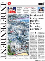 The Independent Newspaper Front Page (UK) for 11 May 2015