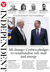 The Independent (UK) Newspaper Front Page for 11 May 2017
