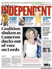 The Independent Newspaper Front Page (UK) for 11 July 2012