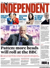 The Independent (UK) Newspaper Front Page for 12 November 2012