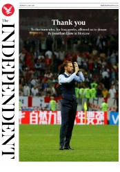 The Independent (UK) Newspaper Front Page for 12 July 2018