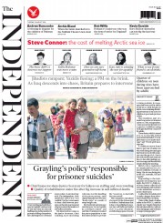 The Independent (UK) Newspaper Front Page for 12 August 2014