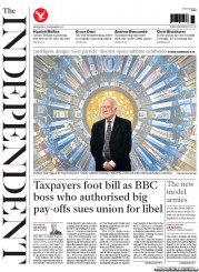 The Independent Newspaper Front Page (UK) for 13 November 2013