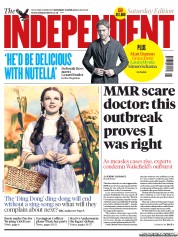 The Independent Newspaper Front Page (UK) for 13 April 2013