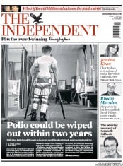 The Independent (UK) Newspaper Front Page for 13 June 2011