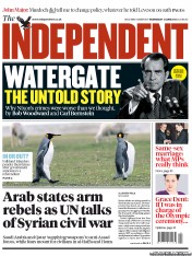 The Independent (UK) Newspaper Front Page for 13 June 2012