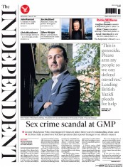 The Independent (UK) Newspaper Front Page for 13 August 2014