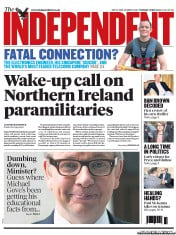 The Independent Newspaper Front Page (UK) for 14 May 2013