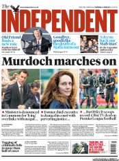 The Independent (UK) Newspaper Front Page for 14 June 2012