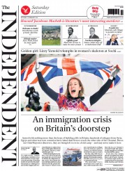 The Independent Newspaper Front Page (UK) for 15 February 2014