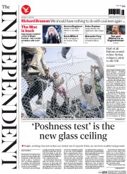 The Independent Newspaper Front Page (UK) for 15 June 2015