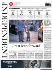 The Independent Newspaper Front Page (UK) for 16 November 2013
