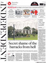 The Independent (UK) Newspaper Front Page for 16 January 2016